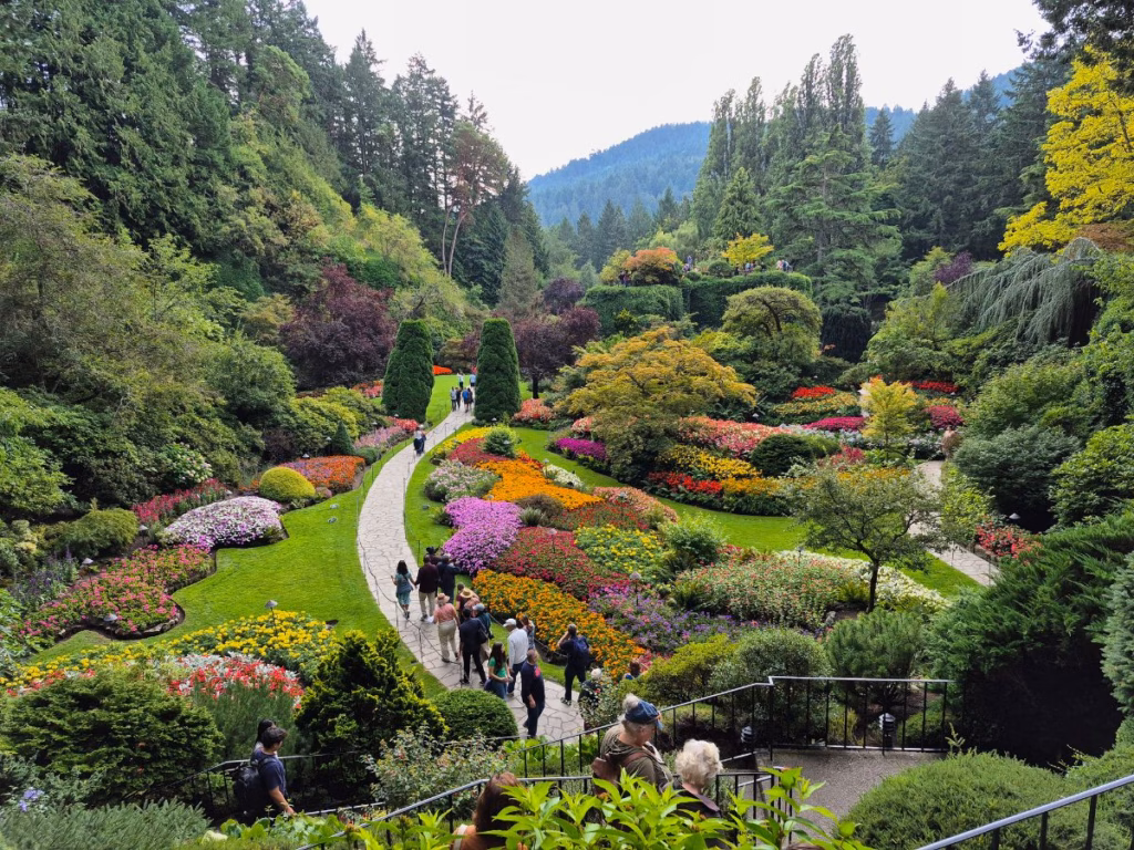 Sunken Gardens at Butchart Gardens in Victoria, BC